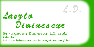 laszlo diminescur business card